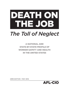 Death on the Job The Toll of Neglect afl-Cio