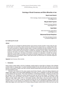 Sociology of Social Consensus and Ethnic Minorities in Iran