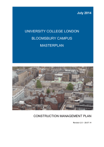 UNIVERSITY COLLEGE LONDON BLOOMSBURY CAMPUS MASTERPLAN