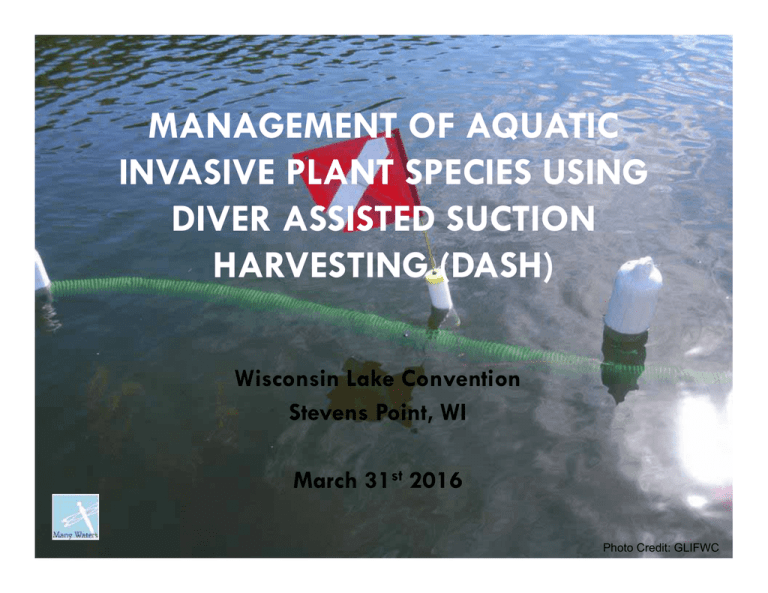 Management Of Aquatic Invasive Plant Species Using Diver Assisted Suction Harvesting Dash