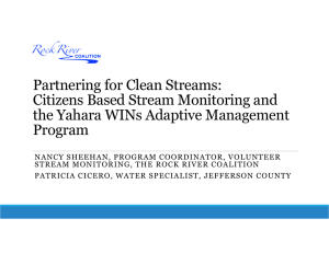 Partnering for Clean Streams: Citizens Based Stream Monitoring and Program