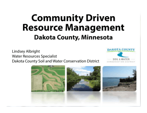 Community Driven Resource Management Dakota County, Minnesota Lindsey Albright