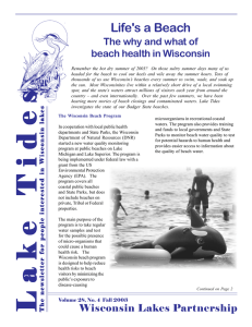 Life's a Beach The why and what of beach health in Wisconsin