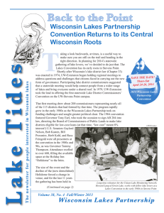 T Back to the Point Wisconsin Lakes Partnership Convention Returns to its Central