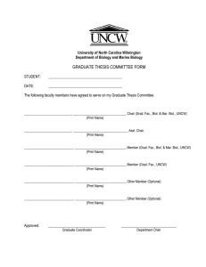 GRADUATE THESIS COMMITTEE FORM