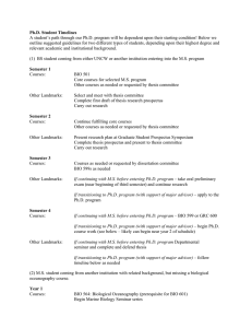 Ph.D. Student Timelines