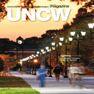 UNCW lighting the way University of North Carolina Wilmington