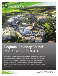 Regional Advisory Council Year-In-Review 2008-2009