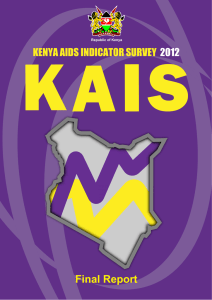 Final Report KENYA AIDS INDICATOR SURVEY 2012 Republic of Kenya