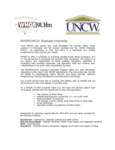 W WHQR/U UNCW  G
