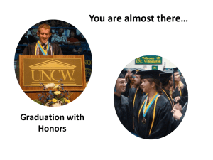 You are almost there… Graduation with Honors