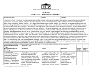 ARCHITECT COMPETENCY ASSESSMENT WORKSHEET