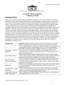 University Library Technician Competency Profile