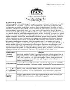 Property Security Supervisor Competency Profile