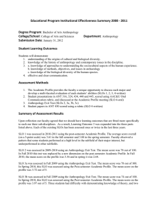 Educational Program Institutional Effectiveness Summary 2008 ‐ 2011  Degree Program College/School Department