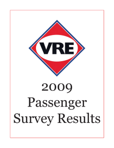 2009 Passenger Survey Results 2008  Passenger Survey Results