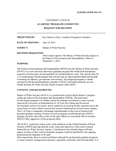 UNIVERSITY COUNCIL Roy Dobson; Chair, Academic Programs Committee AGENDA ITEM NO: 9.2