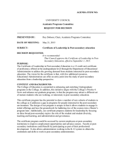 UNIVERSITY COUNCIL AGENDA ITEM NO: Academic Programs Committee