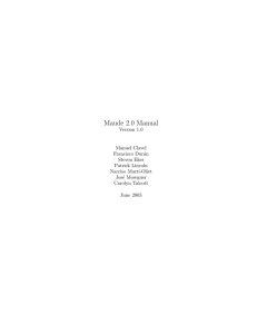 Maude 2.0 Manual