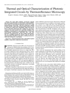 Thermal and Optical Characterization of Photonic Integrated Circuits by Thermoreflectance Microscopy