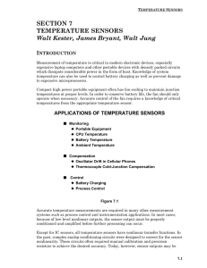 SECTION 7 TEMPERATURE SENSORS Walt Kester, James Bryant, Walt Jung I