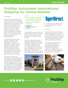 ProShip Automates International Shipping for Online Retailer Case Study Challenge