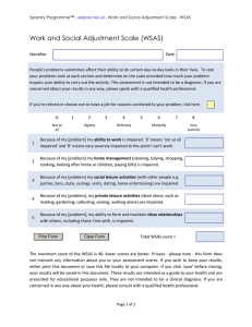 Work and Social Adjustment Scale (WSAS)