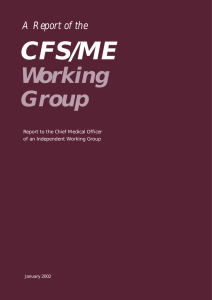 CFS/ME Working Group A Report of the