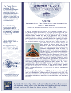 September 15, 2015 The Planet Ocean Seminar Series