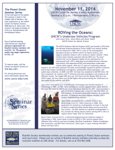 November 11, 2014 The Planet Ocean Seminar Series