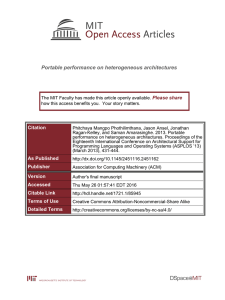 Portable performance on heterogeneous architectures Please share