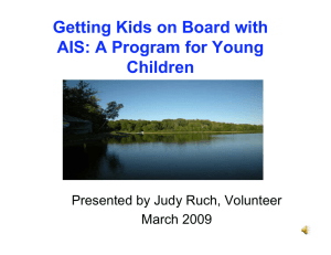 Getting Kids on Board with AIS: A Program for Young Children