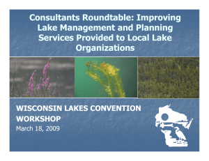 Consultants Roundtable: Improving Lake Management and Planning