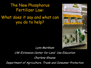 The New Phosphorus Fertilizer Law: What does it say and what can