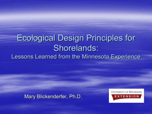 Ecological Design Principles for Shorelands: Lessons Learned from the Minnesota Experience