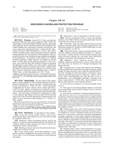 Chapter NR 115 WISCONSIN’S SHORELAND PROTECTION PROGRAM 145 DEPARTMENT OF NATURAL RESOURCES