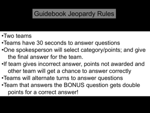 Guidebook Jeopardy Rules