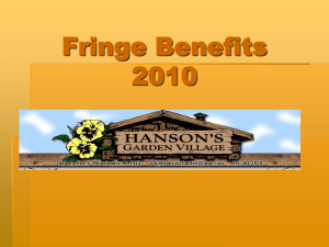Fringe Benefits 2010