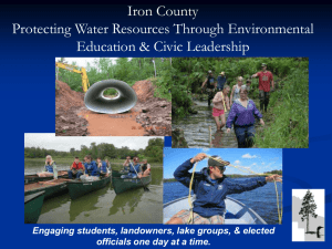 Iron County Protecting Water Resources Through Environmental Education &amp; Civic Leadership