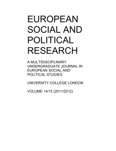 EUROPEAN SOCIAL AND POLITICAL RESEARCH