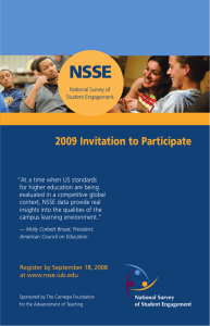 NSSE 2009 Invitation to Participate