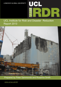 UCL Institute for Risk and Disaster  Reduction Report 2013