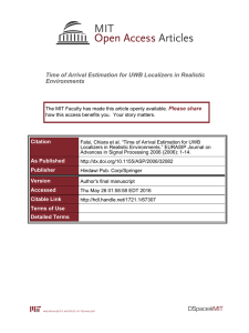 Time of Arrival Estimation for UWB Localizers in Realistic Environments Please share