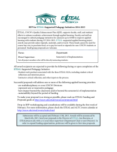 E RFP for -Supported Pedagogy Initiatives 2014-2015 ETEAL