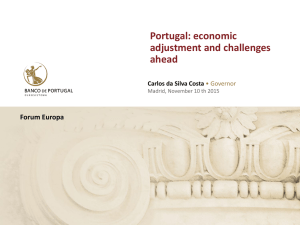 Portugal: economic adjustment and challenges ahead Forum Europa