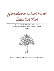 Baldwin-Woodville Area School District 2013  Developed by the School Forest Committee
