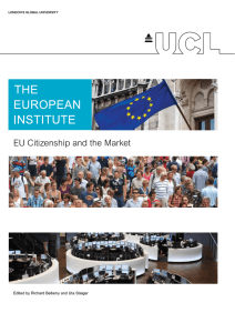 EU Citizenship and the Market LONDON’S GLOBAL UNIVERSITY