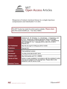 Response of mature meniscal tissue to a single injurious Please share