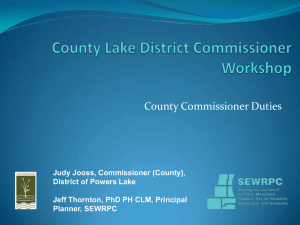 County Commissioner Duties