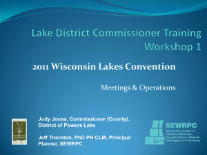 2011 Wisconsin Lakes Convention Meetings &amp; Operations